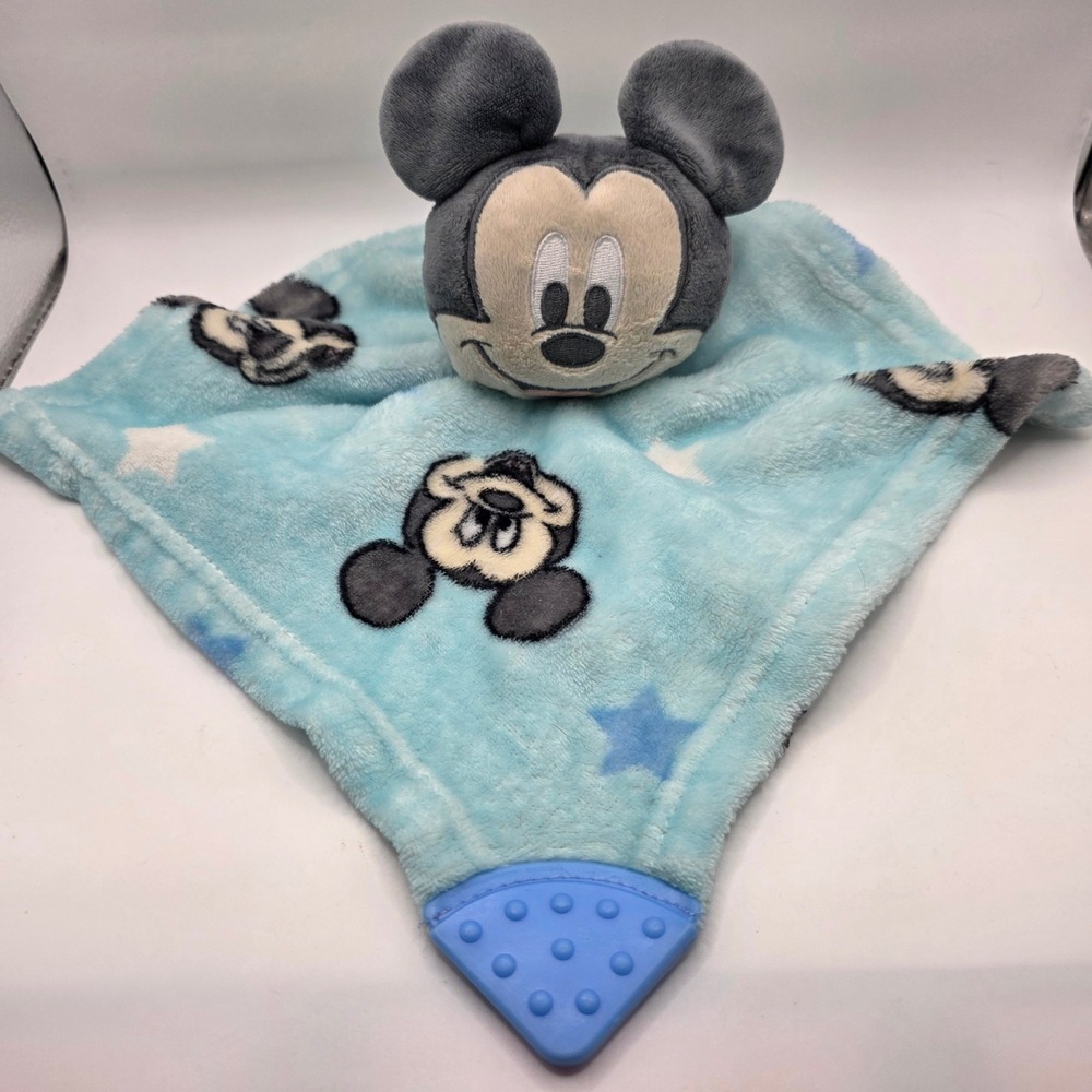 Disney Baby Mickey Mouse‎ Lovey Security Blanket Blue Star Plush